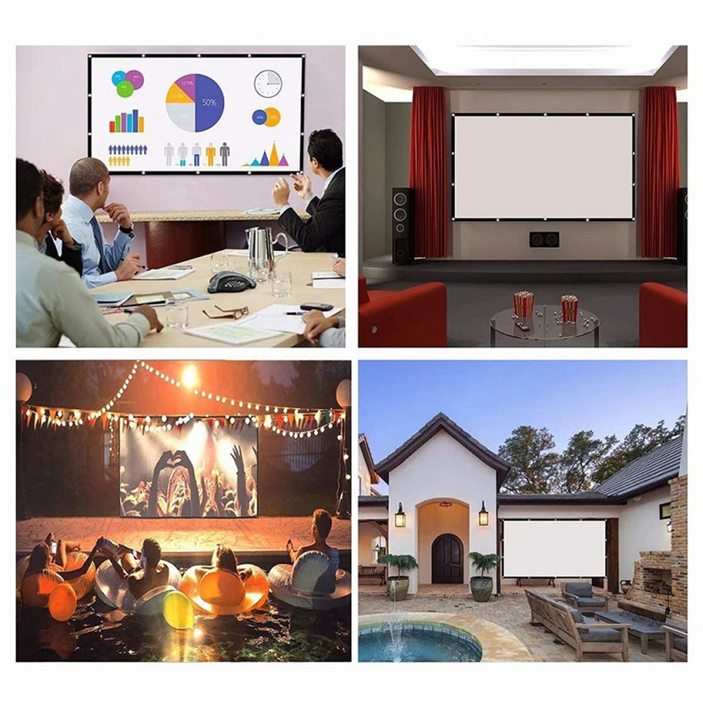 Portable 16:9 Projector Screen: Transform Any Space into a Cinema